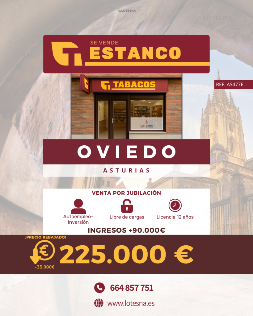 AS477E ESTANCO EN VENTA EN OVIEDO, ASTURIAS - LOTESNA
