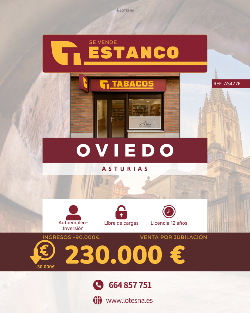 AS477E ESTANCO EN VENTA EN OVIEDO, ASTURIAS - LOTESNA