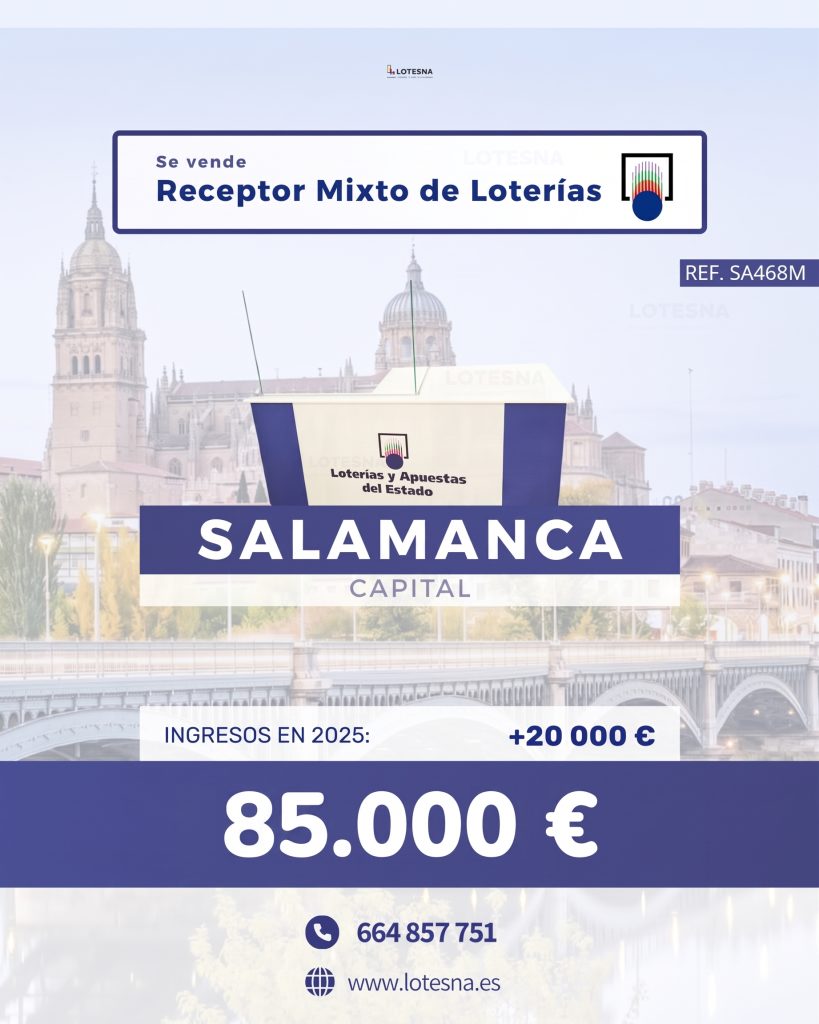 SA468M RECEPTOR MIXTO DE LOTERÍAS EN SALAMANCA CAPITAL (CENTRO) LOTESNA
